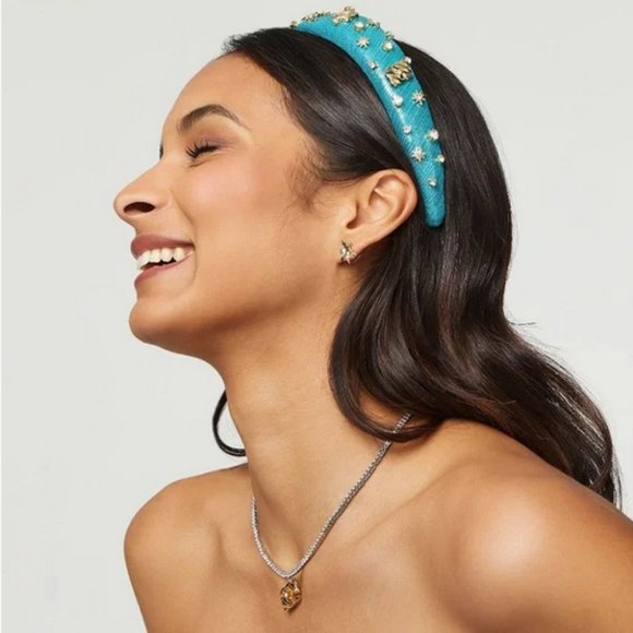Lele Sadoughi Pices Alice headband in Aquamarine NWT - Picture 2 of 13
